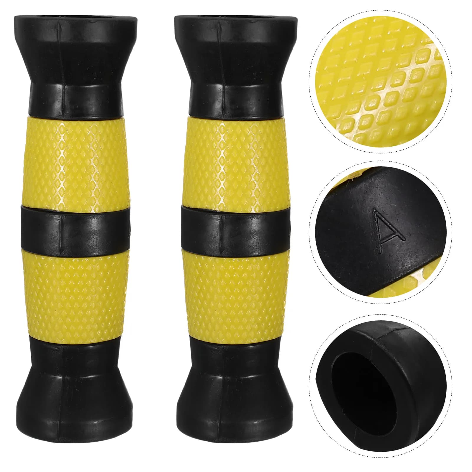 2Pcs Dumbbell Handle Protectors Non-Slip PVC Barbell Grips Thick Wear-Resistant Sleeves Replaceable Fitness Exercise Training