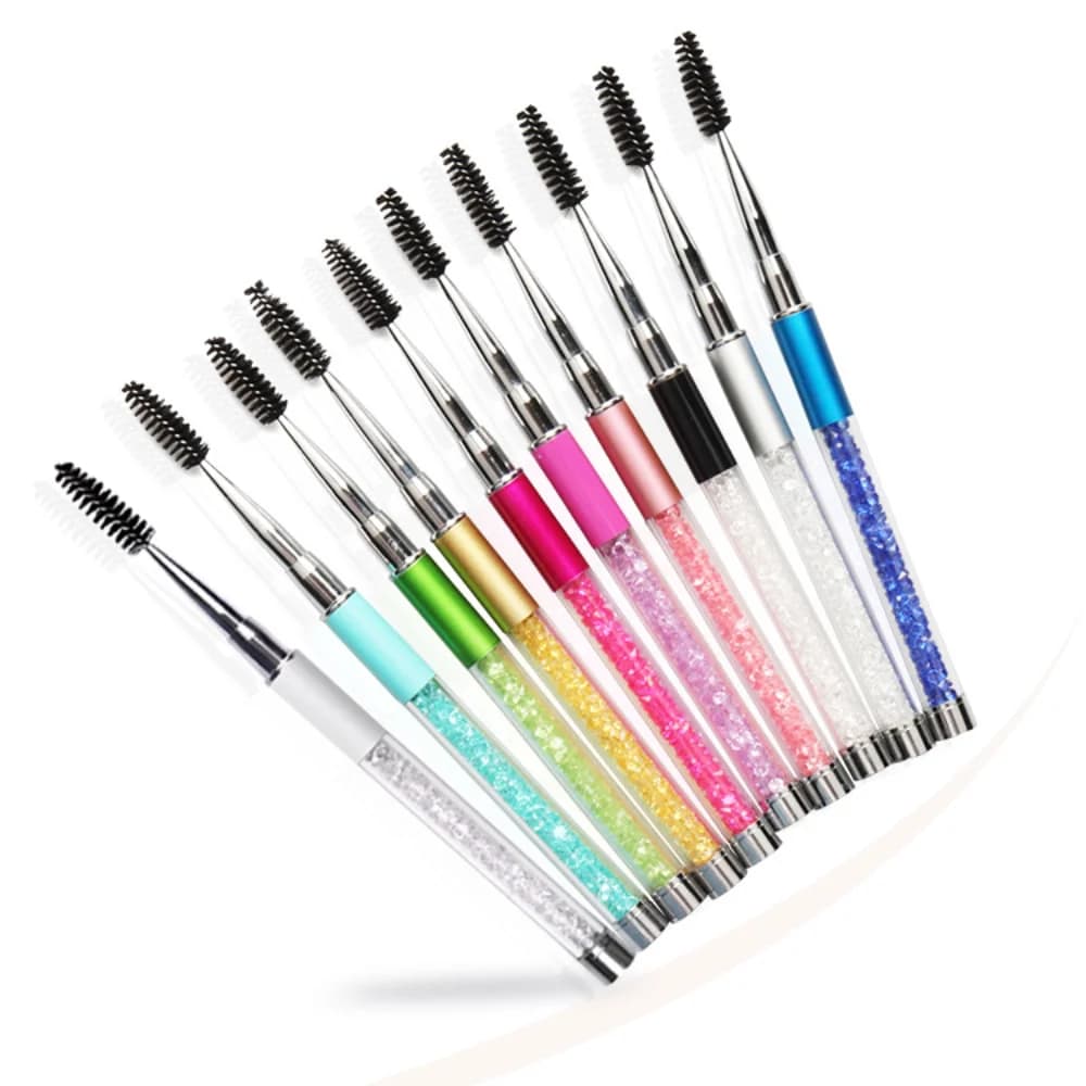 Adjustable Radian Grafting Mascara Brush Round Comb Teeth with Cap Spiral Mascara Brush Creative Tube Tube Eyelash Brush