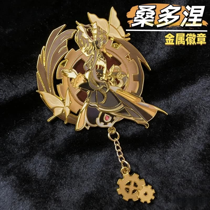 Spilla Distintivo in Metallo Anime Sandrone Nod-Krai Marionette Genshin Impact, Accessori Decorativi per Collezione Cosplay