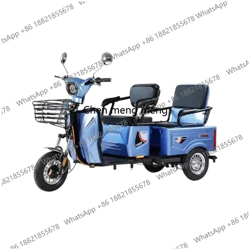 Veicolo Elettrico a Tre Ruote 500w-1000w, Bicicletta Elettrica per Trasporto Merci, Furgone Mobile per Cibo Veloce, Triciclo Elettrico per Alimenti