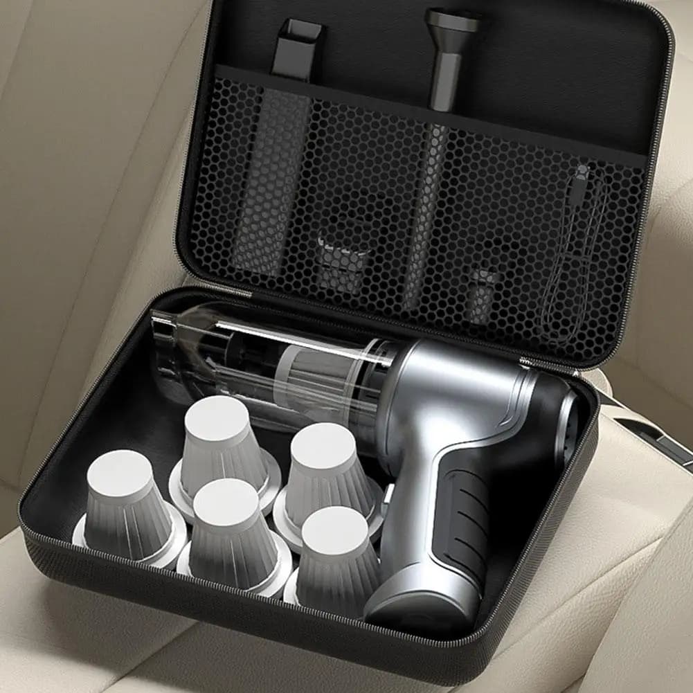 Borsa Organizer Multifunzionale in EVA per Aspirapolvere Auto, Pompa Gonfiabile e Accessori