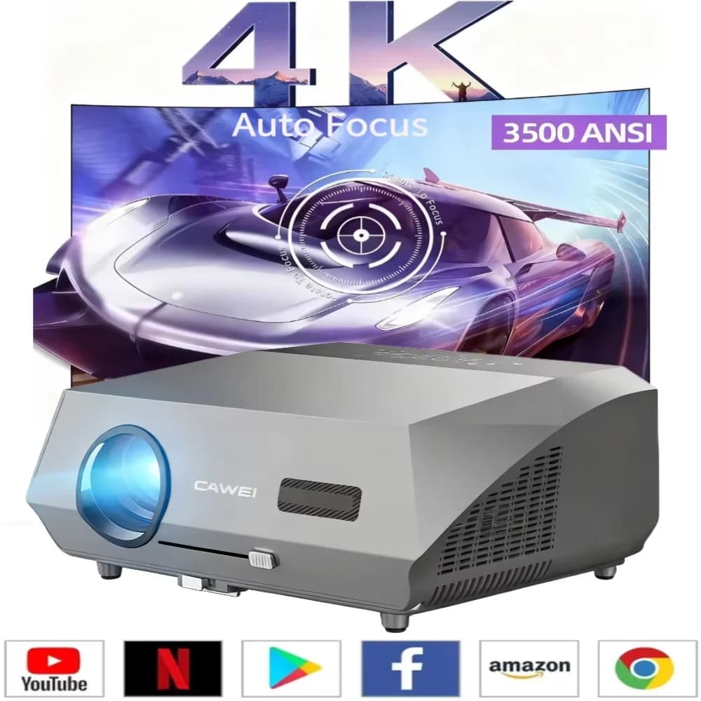4K home theater UHD Projector 3500 ANSI auto focus full hd 2.4 + 5G dual wifi blutooth android tv HDR10 + video film proiettori
