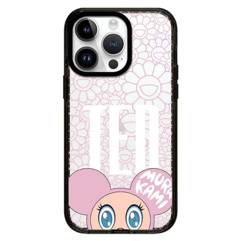 Creative Pop Couple Mouse 2.0 Acrylic White Black Border Magnetic Phone Case Cover for IPhone 12 13 14 15 16 Pro Max Case
