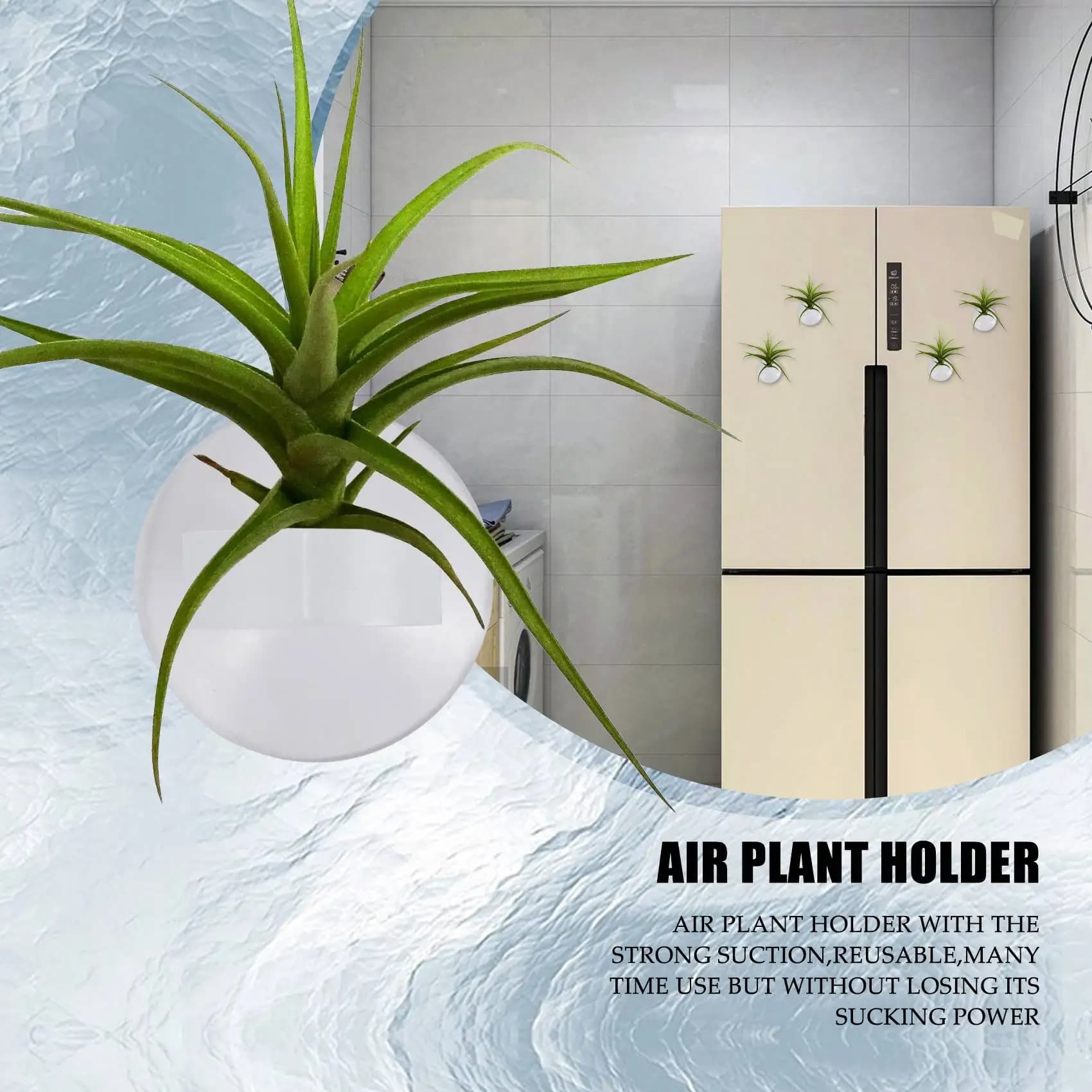 AC76-20 Pcs Air Plant Holder, Plant Pot Tillandsia Holder Air Plant Hanger With Suction Cup For Hanging (Plants Not Included)