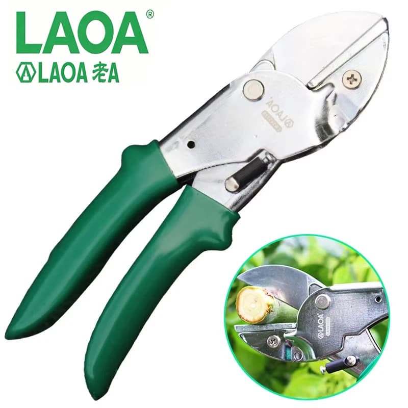 LAOA 8Inch SK5 Pruning Shears Multifunctional Picking Scissors With Extra Spare Blade Anti Slip Handle Gardening Hand Tool