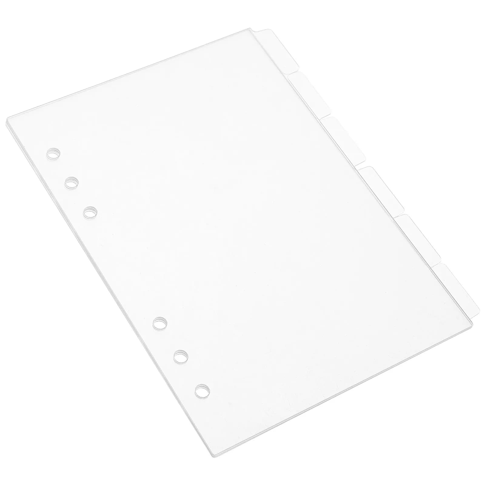 Set di 6 Copertine Trasparenti in Acrilico per Quaderni con Fogli Rimovibili e Ricaricabili per Diari Fai-da-Te e Planner per Studenti