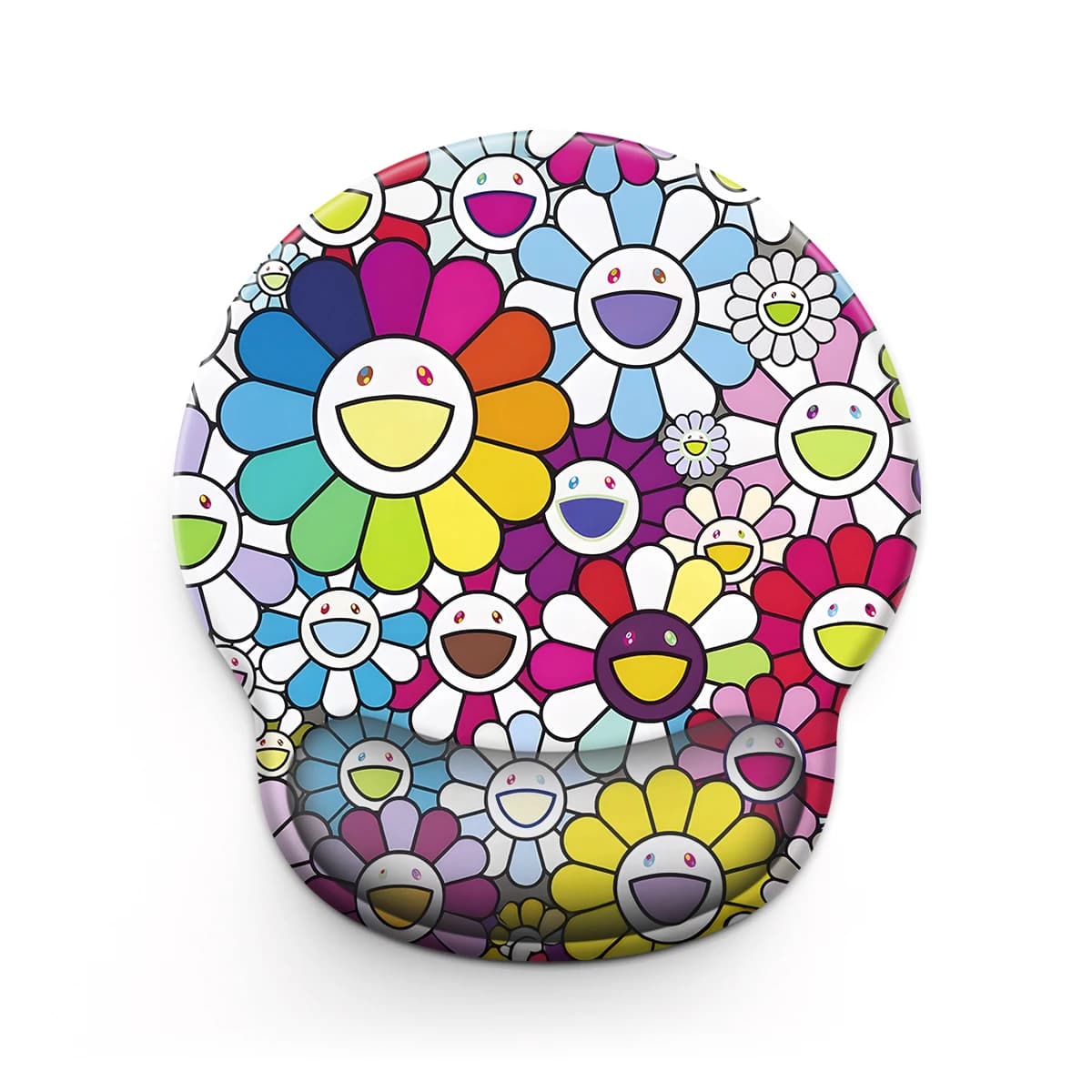 1pc colorato sorriso arte mouse pad polso ergonomico morbido antiscivolo poggiapolsi supporto tappetino mouse per computer per ufficio regalo per PC
