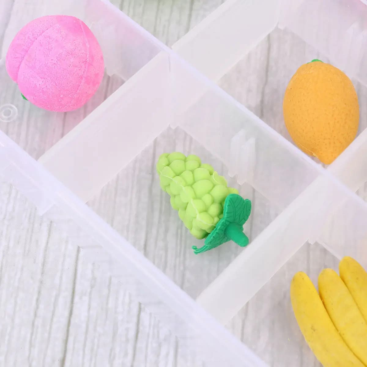 12Pcs Fruit Eraser Set Soft Safe Comfortable Pencil Eraser for Students Artists Office Workers Clean Erasing School Stationery
