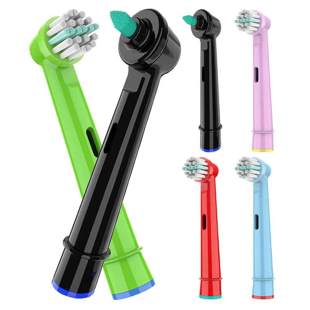 Pack of 4/8 spare heads and 2 toothbrush heads compatible with Oral B electric toothbrush, for Pro 1000