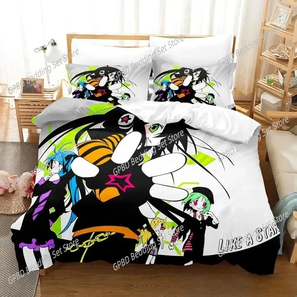 3D Anime Konata Izumi Lucky Star Comfortable Duvet Quilt Cover Pillowcase Bedding Set Children Bedroom Decoration Home Textile