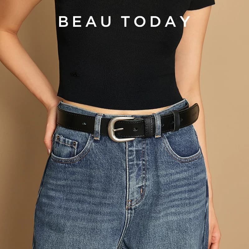 BEAUTODAY cinture di marca di lusso donna vera pelle fibbia argento regali di design Jeans accessori per abiti cintura fatta a mano 91089