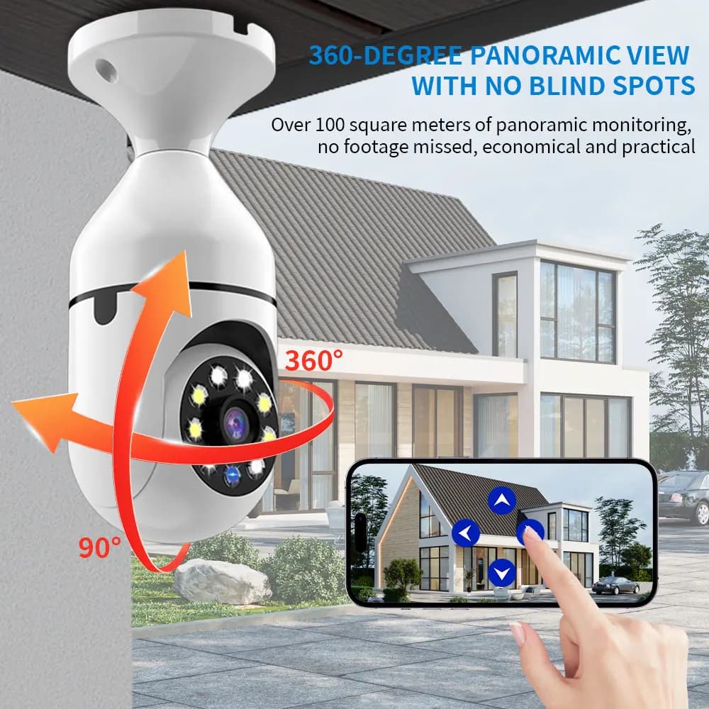 Telecamera di Sorveglianza con Visione Notturna a Colori, Monitor di Sicurezza con Tracciamento Automatico delle Persone, Zoom, Telecamera IP Wi-Fi per Interni