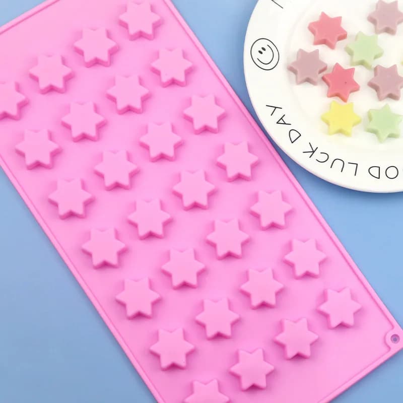 Stampo per cioccolato in silicone a 28 stelle, stampo per griglia per ghiaccio XG196