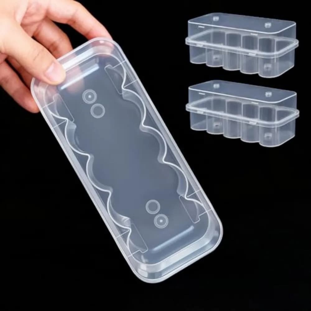 Contenitore per microtubi trasparente da 3/5/7/10 ml, organizer per frigorifero/congelatore, custodia impilabile in plastica per fiale con 2/10/24 scomparti