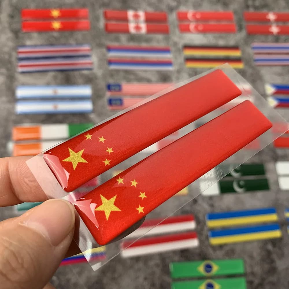 Adesivo Drop Flag Scratch Sticker casco da moto accessori decorativi impermeabili riflettenti Universal National Flag Lab