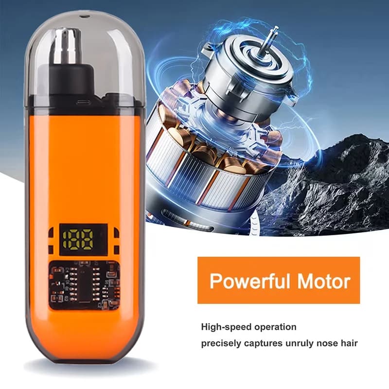 Mini electric haircuts for nose, rechargeable, tool for beard care and eyebrows for man, portable device for removing nose and ears hair