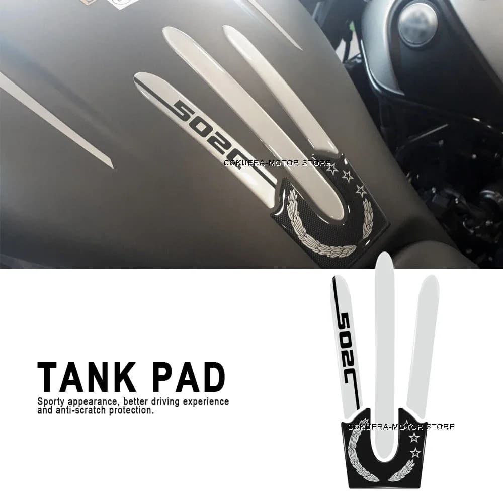 Per 502C BENELLI 502 C Accessori moto Adesivo protettivo in resina epossidica 3D Adesivo per serbatoio