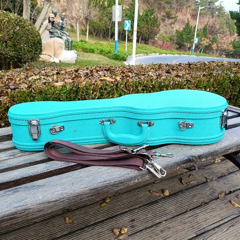 Borsa da trasporto per ukulele da 23/26 pollici Custodia portatile per ukulele Custodia protettiva in pelle professionale Accessori per strumenti musicali