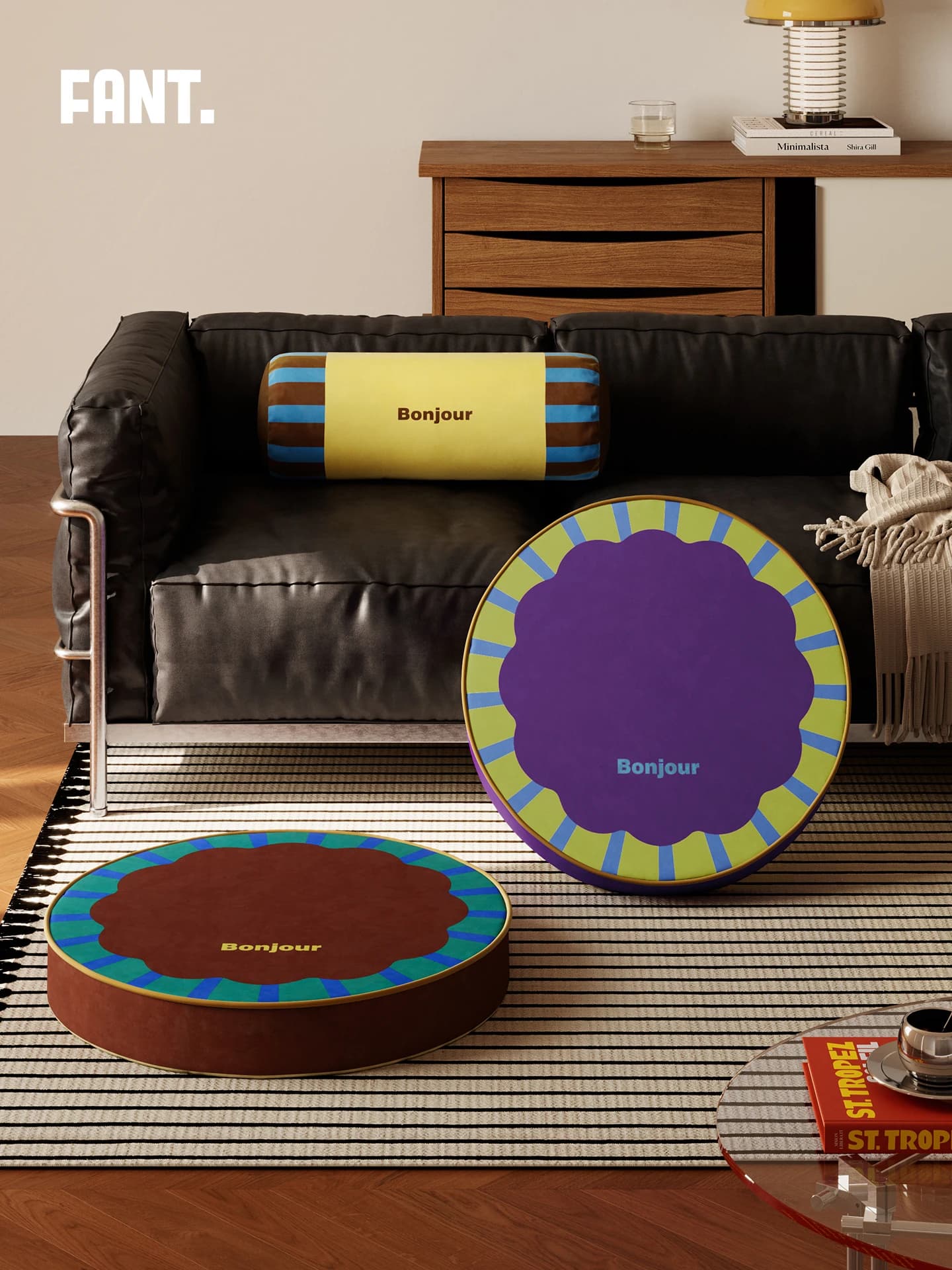 Modern Minimalist Circular Zafu Cushion Home Use Floor Sitting Mat Tatami Window Pad round Chair Pad for Meditation