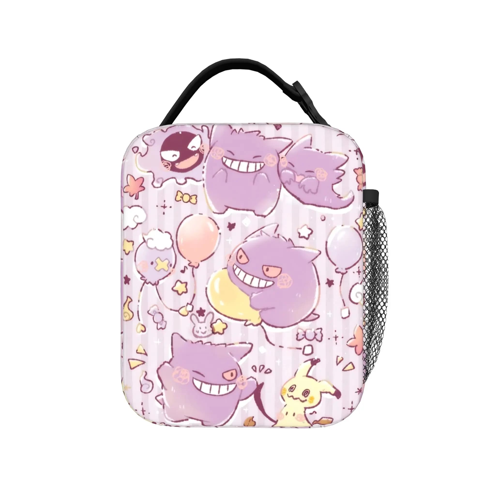 Borse termiche per il pranzo con isolamento termico Gengar Pokemon Cartoon, borsa termica riutilizzabile, contenitore per il pranzo, borsa per il pranzo, borse per la conservazione degli alimenti, College