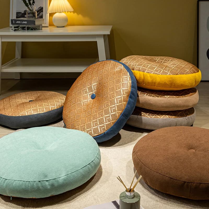 Japanese Style Futon Summer Flax Floor Cushion Tatami Mat Living Room Sofa Meditation Cushion Bedroom Bay Window Futon Mat