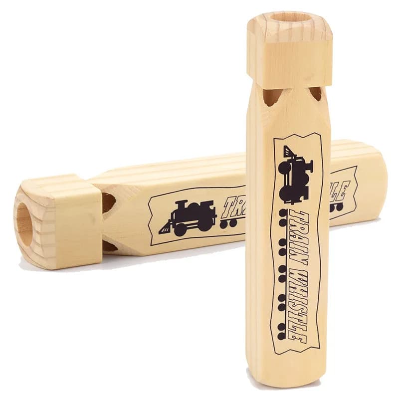 Treno in legno Fischietto Bird Call Bambini Montessori Giocattoli musicali Noisemaker Bomboniere Premi in classe Regali di compleanno di Natale