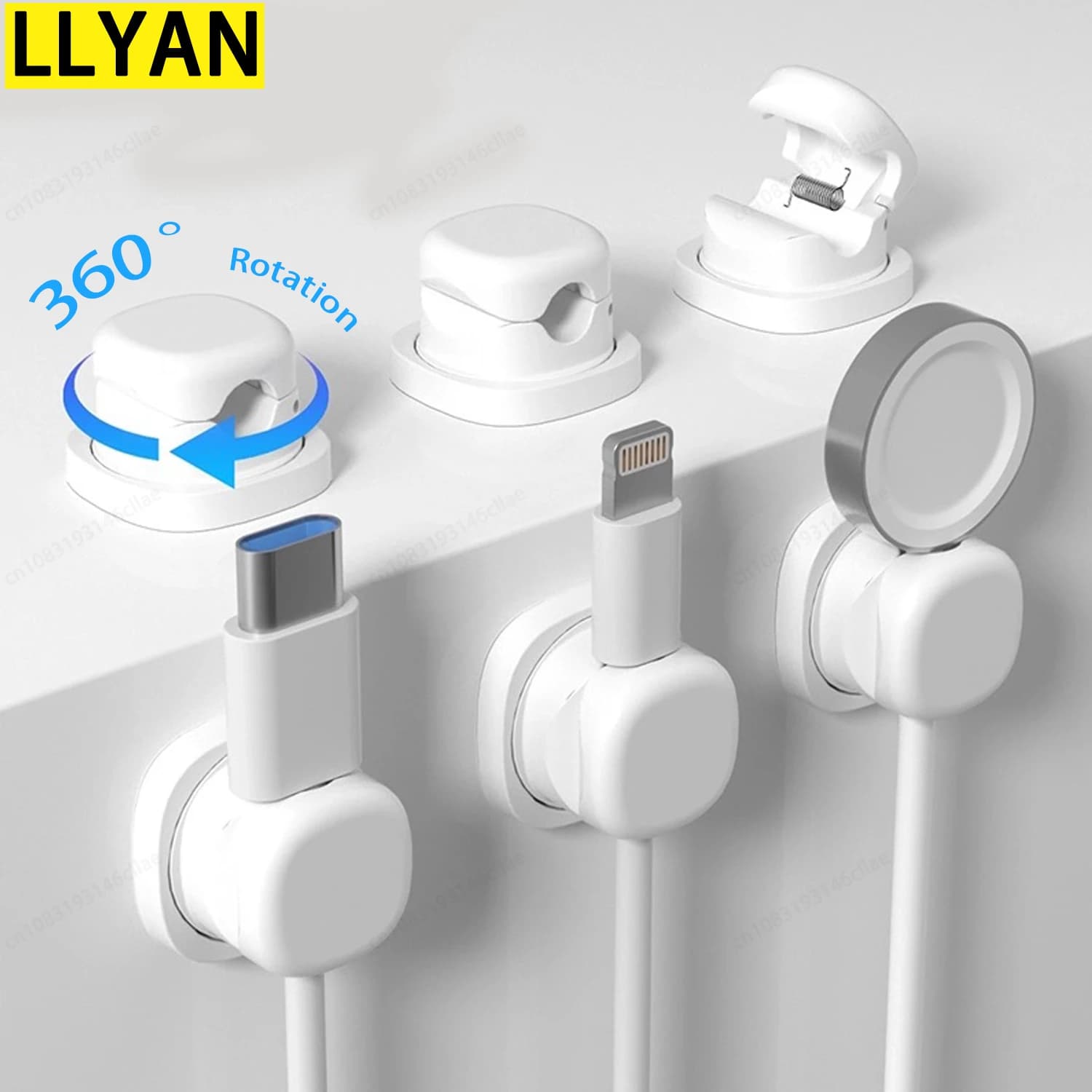 organizer per cavi adesivo Clip per cavi Supporto per cavi Clip per cavi Keeper Cord Organizer per cavi per la gestione della scrivania dell'home office
