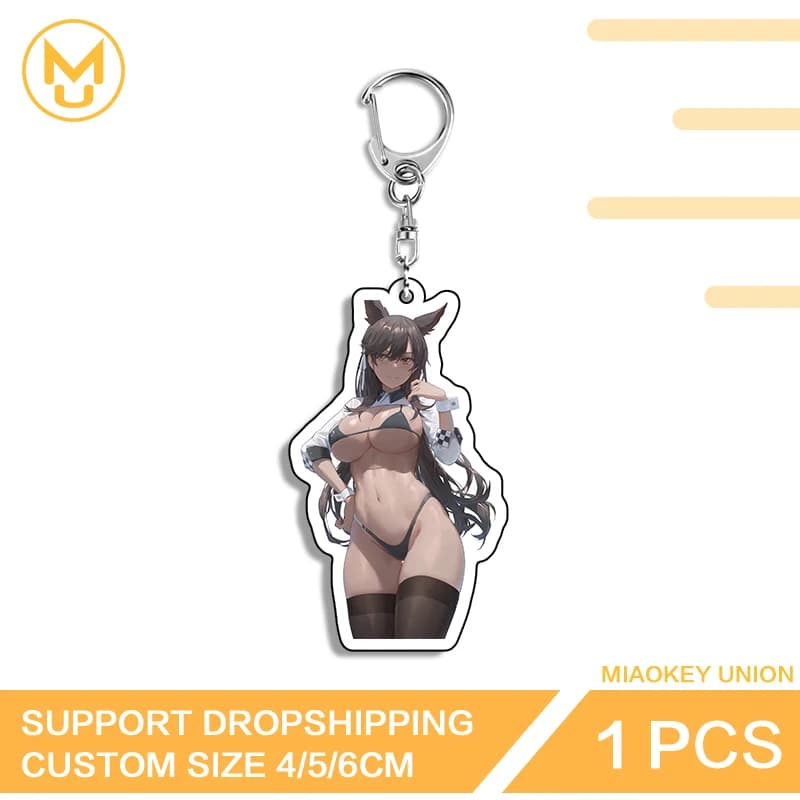 Archivio blu Kakudate Karin Portachiavi bikini seducente Puntelli cosplay popolari unici Zaino fresco Decorazione fai da te Ritorno a scuola