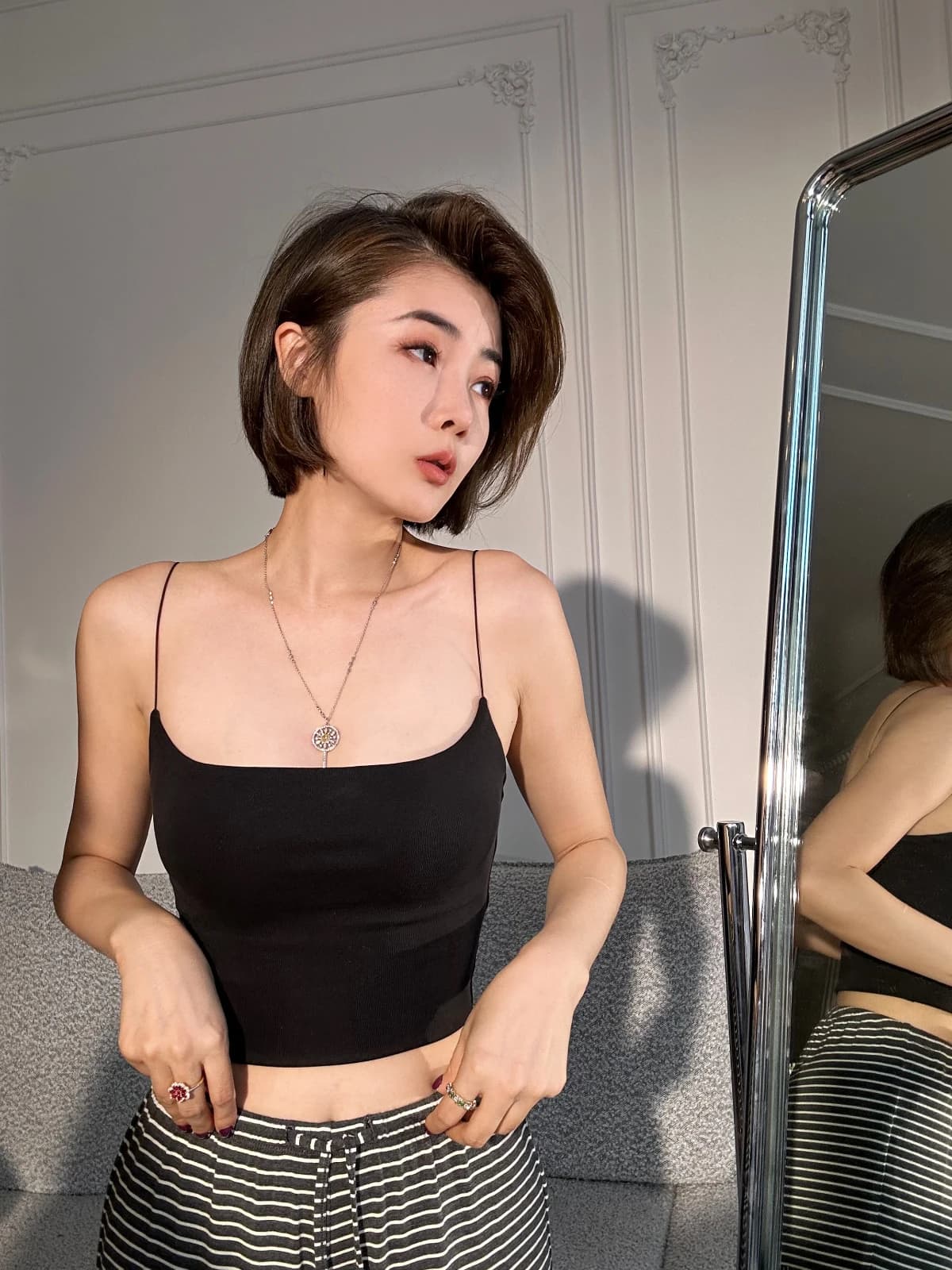 XULU Original Summer Modal Black Strap Skin-friendly Thin Vest Underwear Match All Cotton Tube Top Women's Fashion