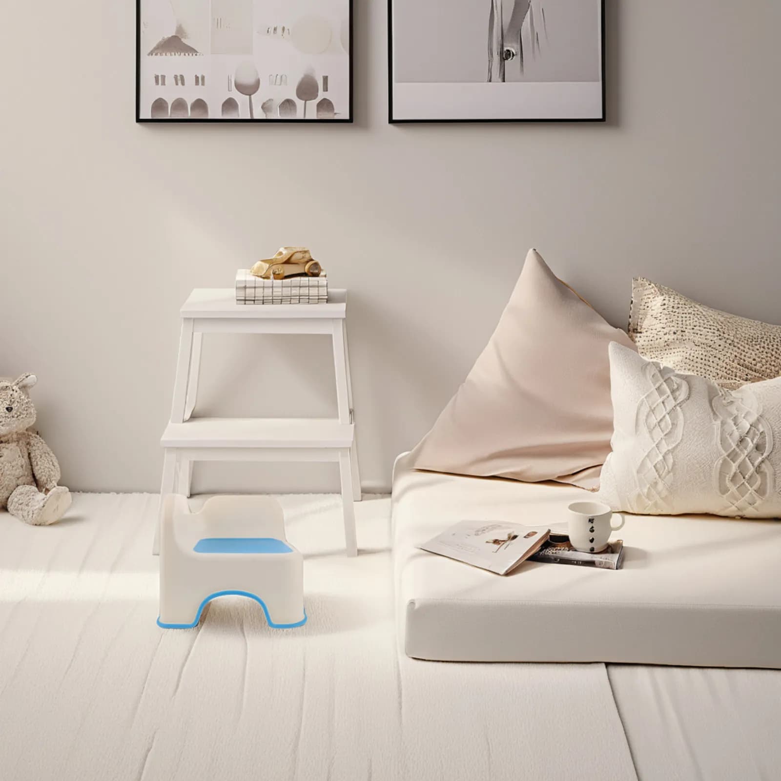 Thickened Plastic Kids Step Stool for Potty Training Bathroom Squat Poop Stool Non-Slip Foot Rest Toddler Shoe Changing Seat