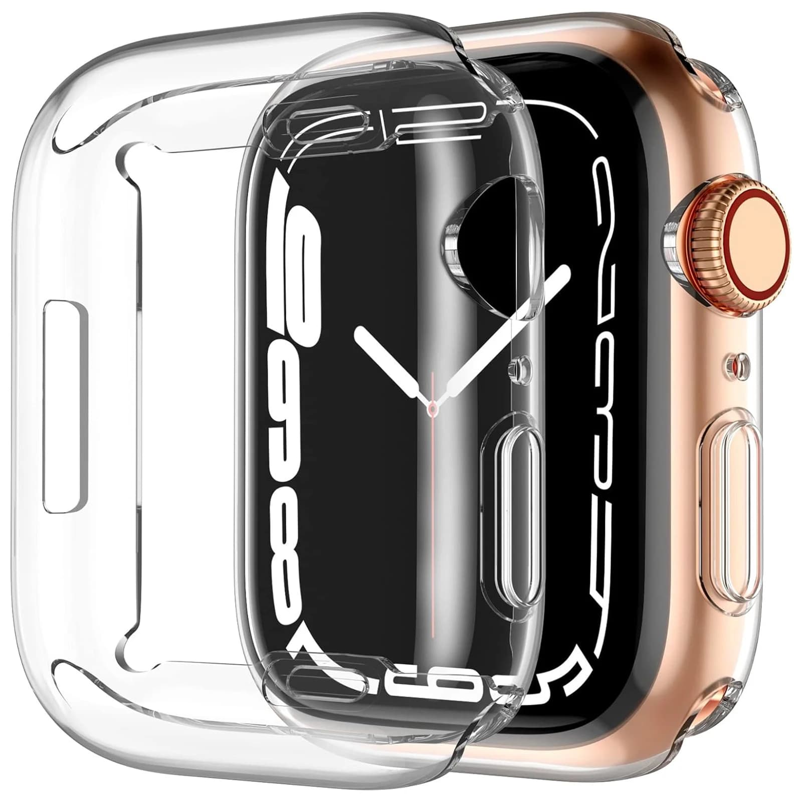 Per Apple Watch Series 10 Custodia per orologio trasparente da 42 mm Custodia protettiva per smartwatch con copertura in TPU a sgancio rapido