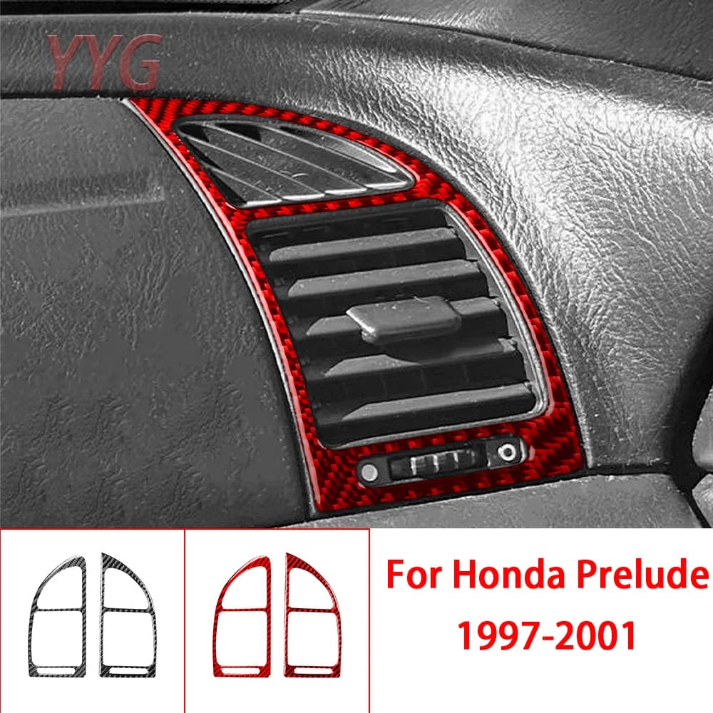 Per Honda Prelude 1997-2001: Accessori Decorativi in Fibra di Carbonio per Interni Auto, Adesivi per Cruscotto e Bocchette Laterali