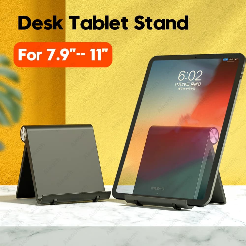 Supporto da tavolo per tablet da 7,9 a 11 pollici, supporto pieghevole regolabile per tablet, supporto per iPad, Xiaomi, Samsung e cellulari.