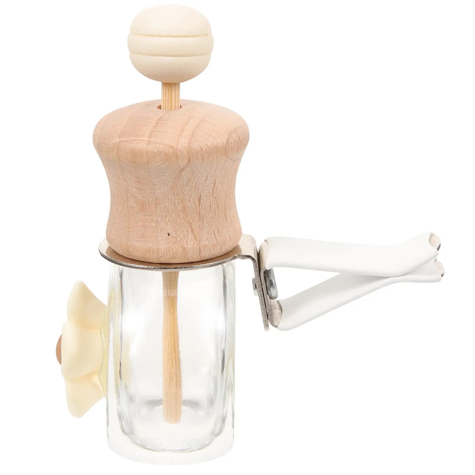 Diffusore per Auto a Forma di Bottiglia di Profumo, Elegante in Legno e Vetro, Riutilizzabile per Decorazione Bocchette Aria, Fragranza Olio Essenziale