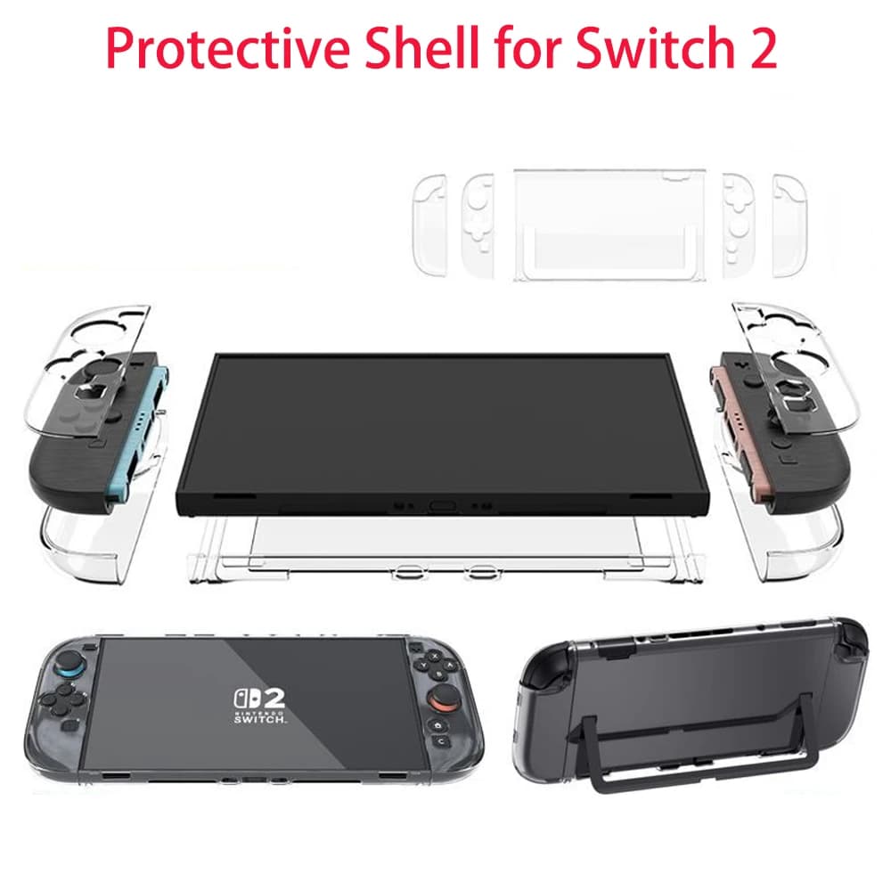 Custodia per PC modulare cristallina compatibile con Switch 2 - NS2 (2025) Guscio protettivo dockingabile