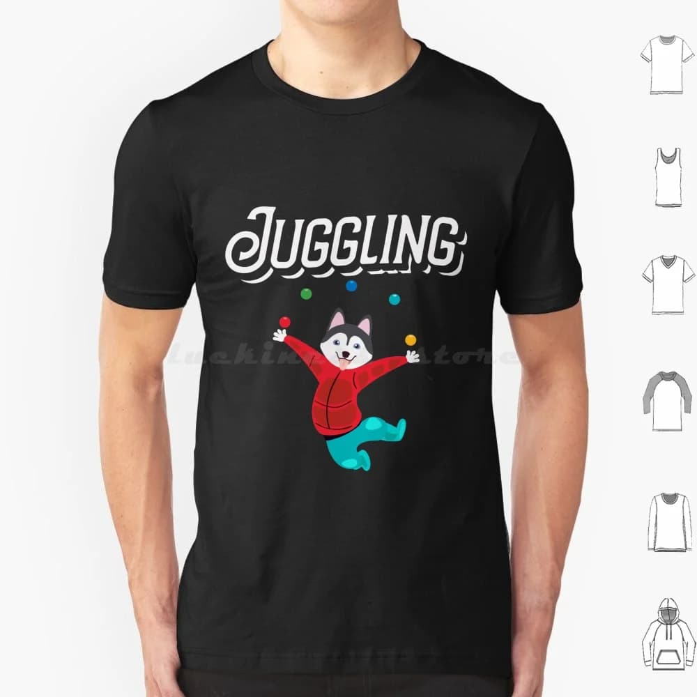 Giocoleria T Shirt 6xl Cotone Cool Tee Giocoleria Giocoleria Malvagio Poligero Circo Monociclo Pagliaccio Figura intera Backlit Calcio Isolato