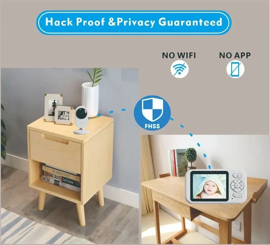 Monitor per Bambini Multifunzione 110V-220V da 2,8 Pollici, Videocamera Digitale con Lunga Autonomia, Sistema di Intelligenza Familiare