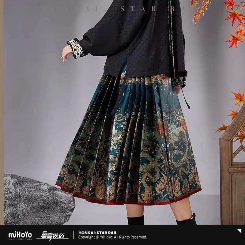 [Genuino] MiHoYo Originale Dan Heng Gonna Honkai: Star Rail Tema Impressione Cerniera Stile Cavallo Faccia Gonna Costume Cosplay Regali