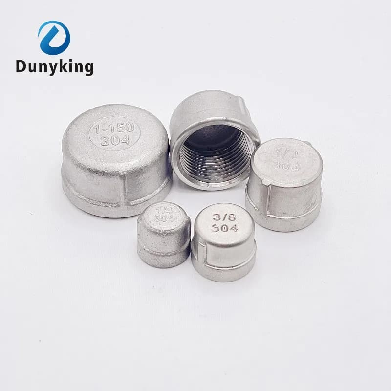 Raccordi per tappi per tubi con tappo per tubo in seta interna in acciaio inossidabile 304 1/8 "1/4" 1/2 "3/4" 1 "Adattatore per connettore per cappello con dado per tubo filettatura femmina