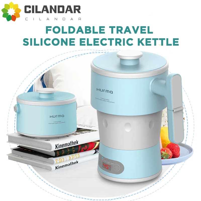 2026New mi Hurma Bollitore elettrico portatile Elettrodomestici da cucina Bollitore elettrico Bollire l'acqua Viaggio a casa Pieghevole 800ML Teiera da caffè
