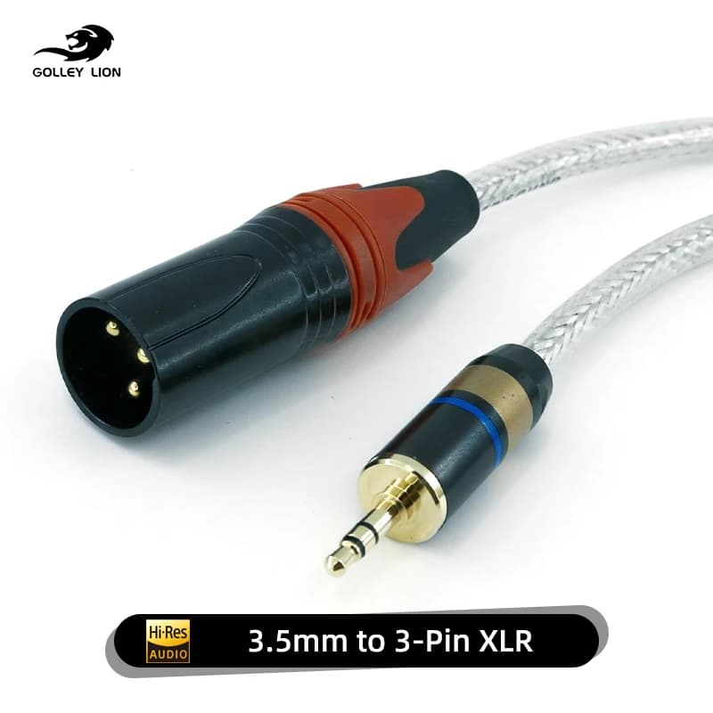 Cavo Audio Stereo Hifi Monster da 3.5mm Maschio a XLR 3-Pin Maschio, Convertitore Bilanciato da XLR a Mini Jack da 1/8'' per Altoparlanti
