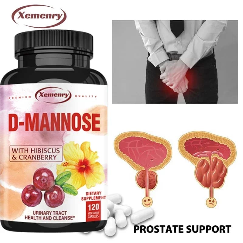 Xemenry Mannose Tract urinario Formula sanitaria Polvere di frutta di mirtillo rosso organico e vescica sana di ibisco, disintossicazione rapida