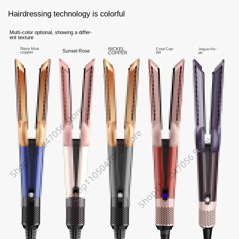 Hair dryer and Plate 2-in-1 Professional EU UK US KR with Negative Ions, Long Lifetime Styling Tool for Wet and Dry Hair