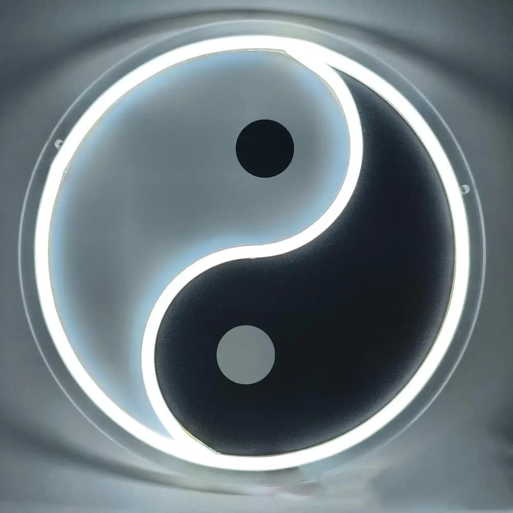 Yin Yang LED Insegna al neon USB dimmerabile Tai Chi Luce al neon per camera da letto Soggiorno Sala giochi Sala yoga Sala esercizi Decorazione al neon