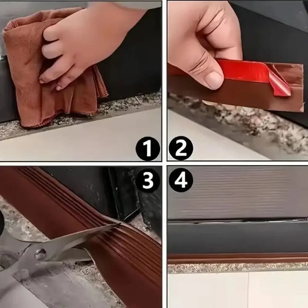 Soundproof Door Bottom Sealing Strip Insect Prevention Self-adhesive Draught Excluder Home 100cm Weather Stripping Dorm