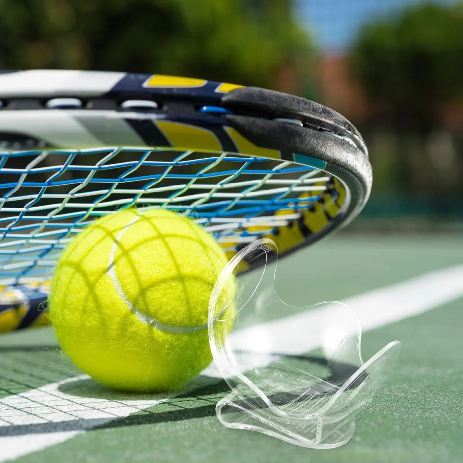 Porta Palline da Tennis in Plastica con Clip da Cintura, Soluzione Portatile e Pratica per Conservare Palline, Salva Spazio, Doppia Funzione per Campo e Scrivania