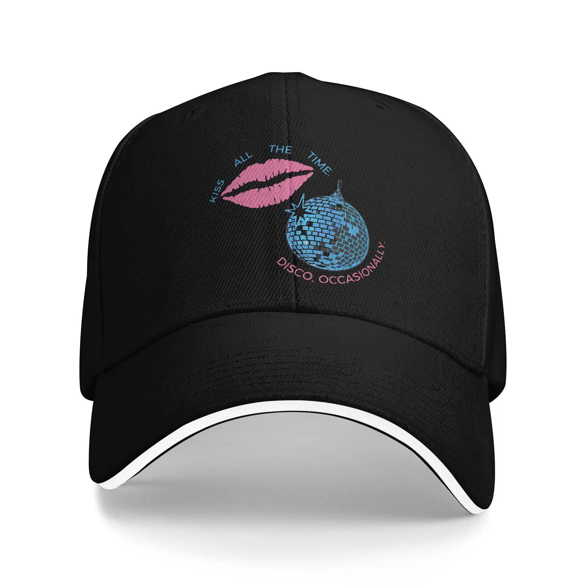 Cappellini da baseball stile Dad Hat unisex regolabili, con design a sandwich, ispirati all'album di Harry Styles Kiss All The Time Disco Occasionally