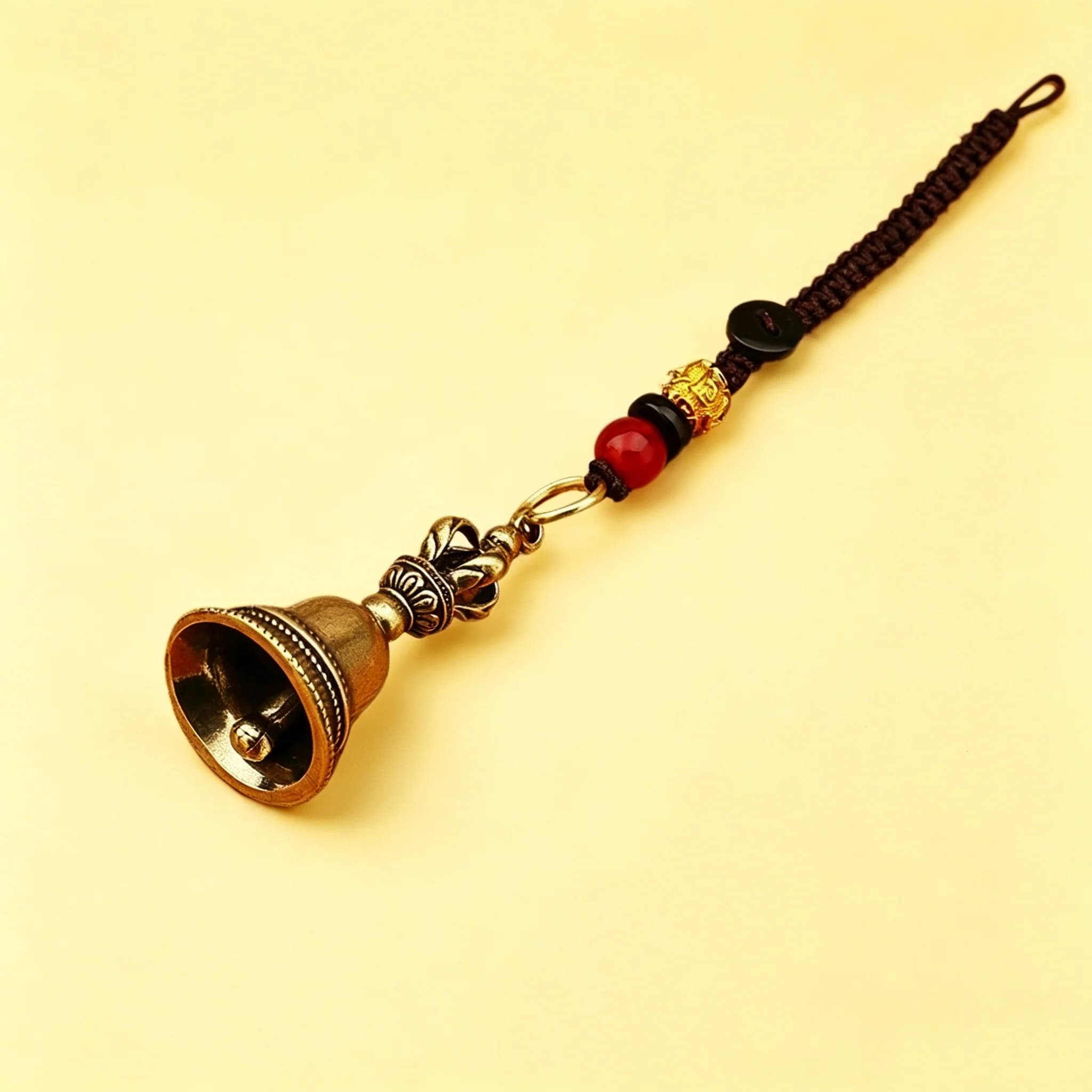 1PC Brass Handicraft Die-casting Drop Magic Antique Bell Wind Bell Tibetan Bronze Bell Creative Gift Home Decoration Pendant