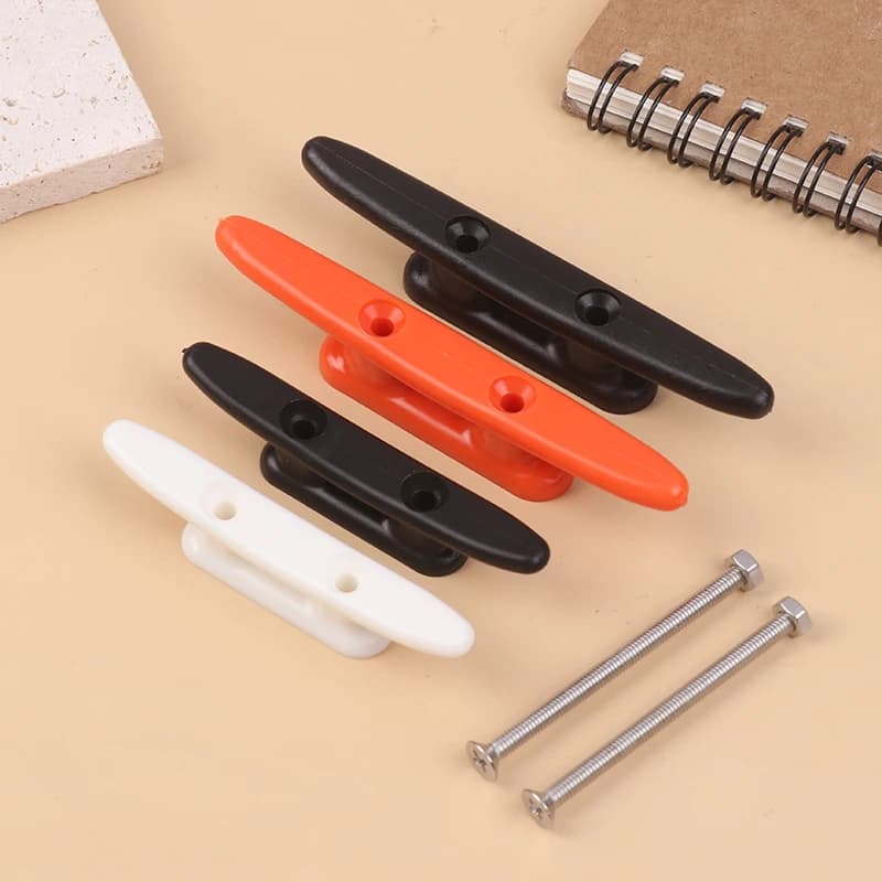 Nylon Low Flat Cleat Open Base Cleat With 2 Screws Marine Boat Yacht Deck Line Rope Tie Kayak Canoe Deck Accessories