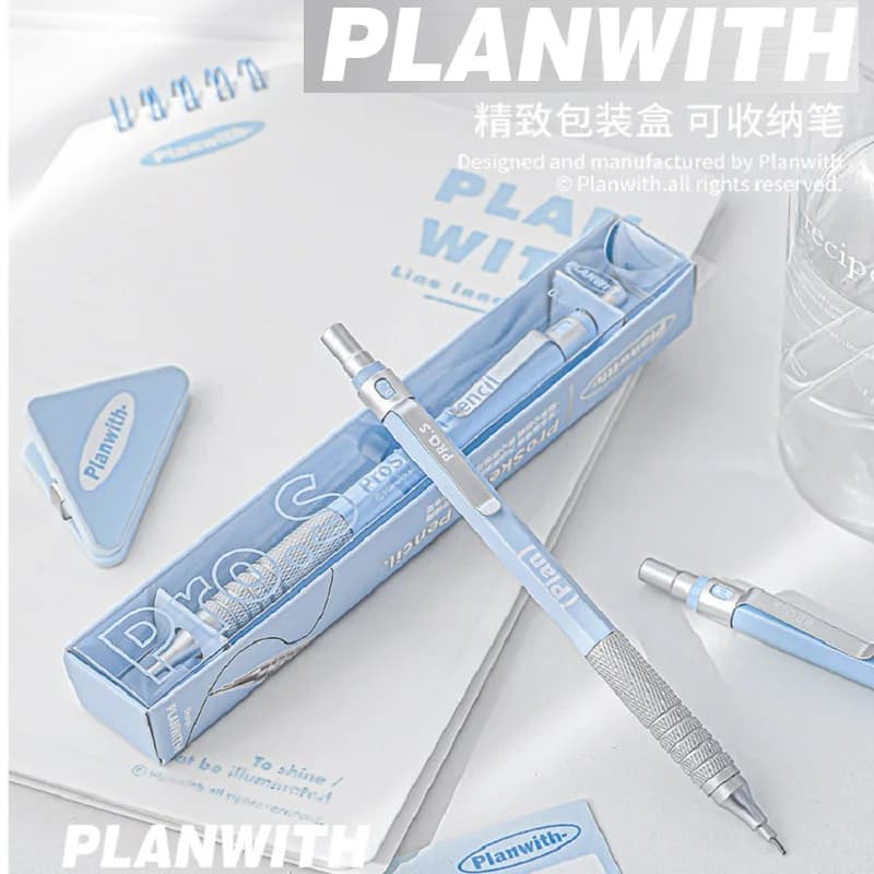 Planwith School Supplies Anti-fall Low Center of Gravity Metal Automatic Pencils Student Stationery 0.5/0.7mm Drawing Pencil